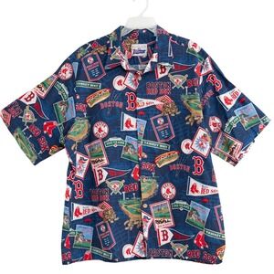 VTG Boston Red Sox Shirt Mens XXL Fenway Park Americana Bold Print Baseball Fan